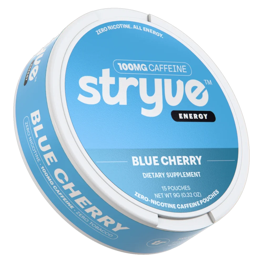 STRYVE Blue Cherry caffeine pouch can