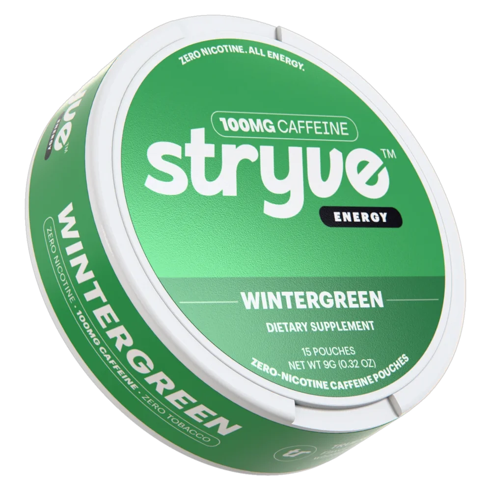 STRYVE Wintergreen caffeine pouch can
